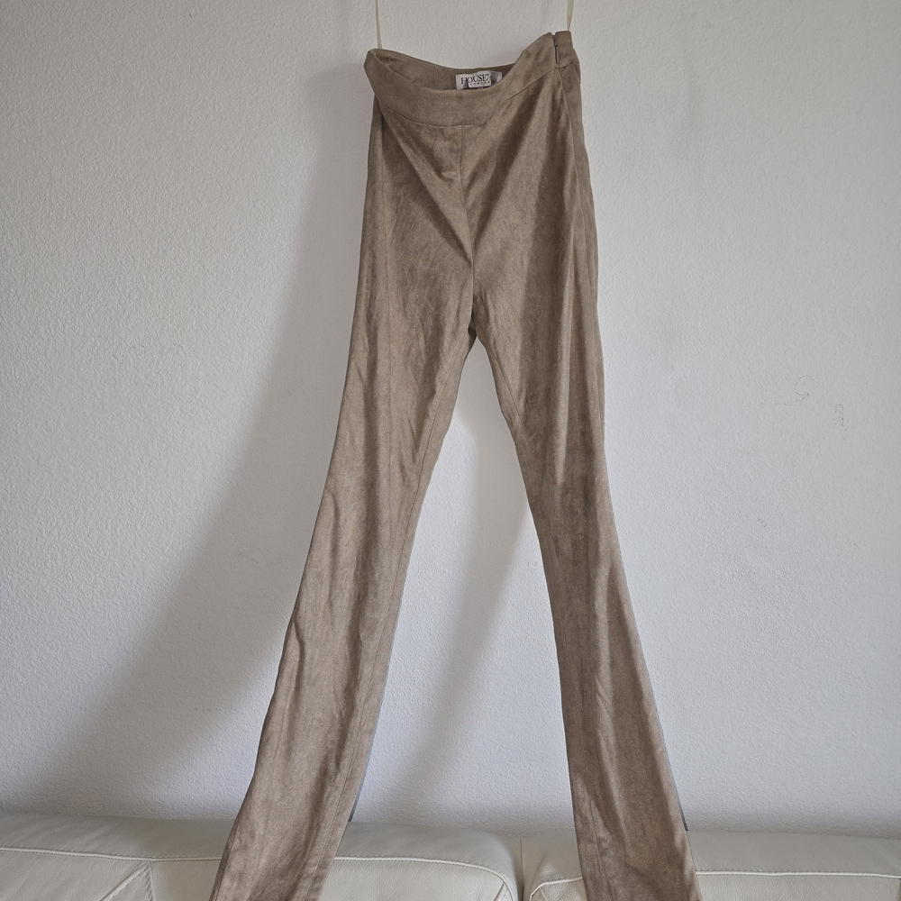 House of CB Taupe Straight-Leg Pants
